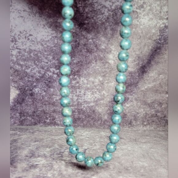 Blue Jasper Beaded Necklace - Picture 5 of 9